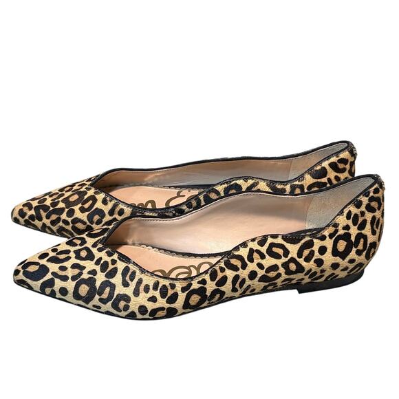 Sam Edelman Shoes - Sam Edelman Riza Leopard Print Pointed Toe Classic Preppy Ballet Flats Size 5.5